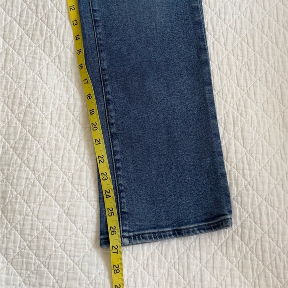 Quince Stretch High Rise Straight Jeans Women 29 Seaside Blue 28” Inseam EUC - Picture 8 of 8